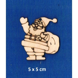 SKLEJKA #3mm Mikołaj 5x5cm / Mikołaj zawieszka grawer / 2323 / Mikołaj zawieszka do prezentu / zawieszka na choinkę .